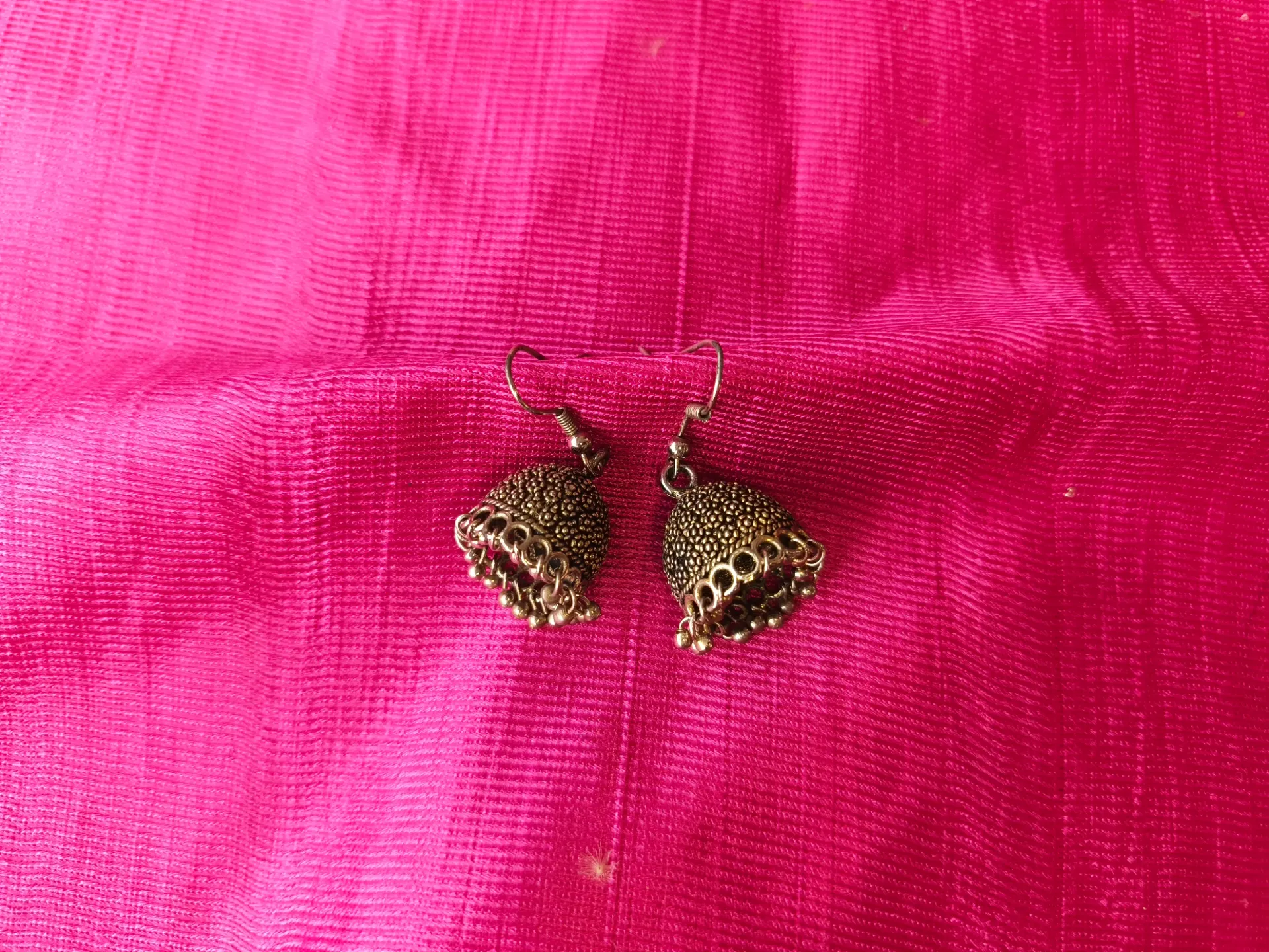 Oxidised Silver Mini Jhumkas