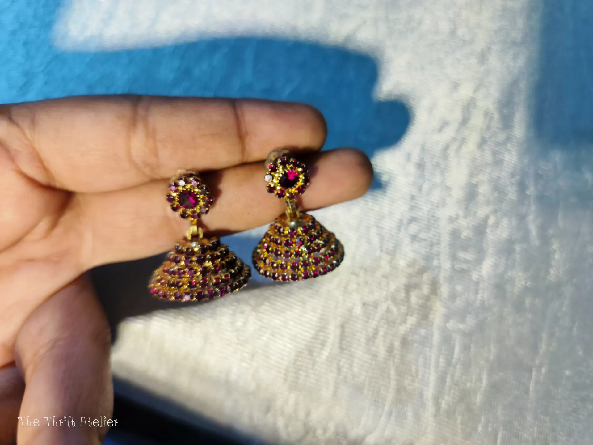 Crimson Halo Chandelier Earrings