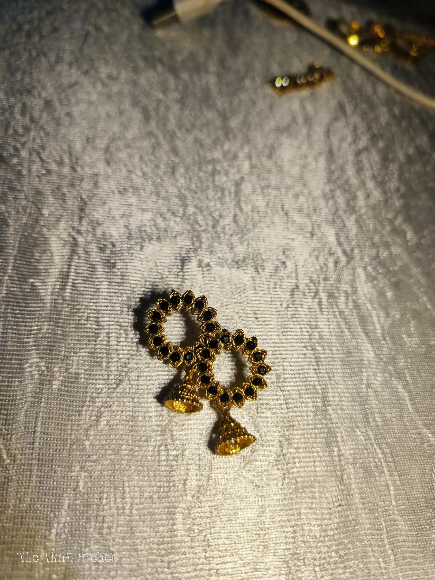 Midnight Jhumka Studs