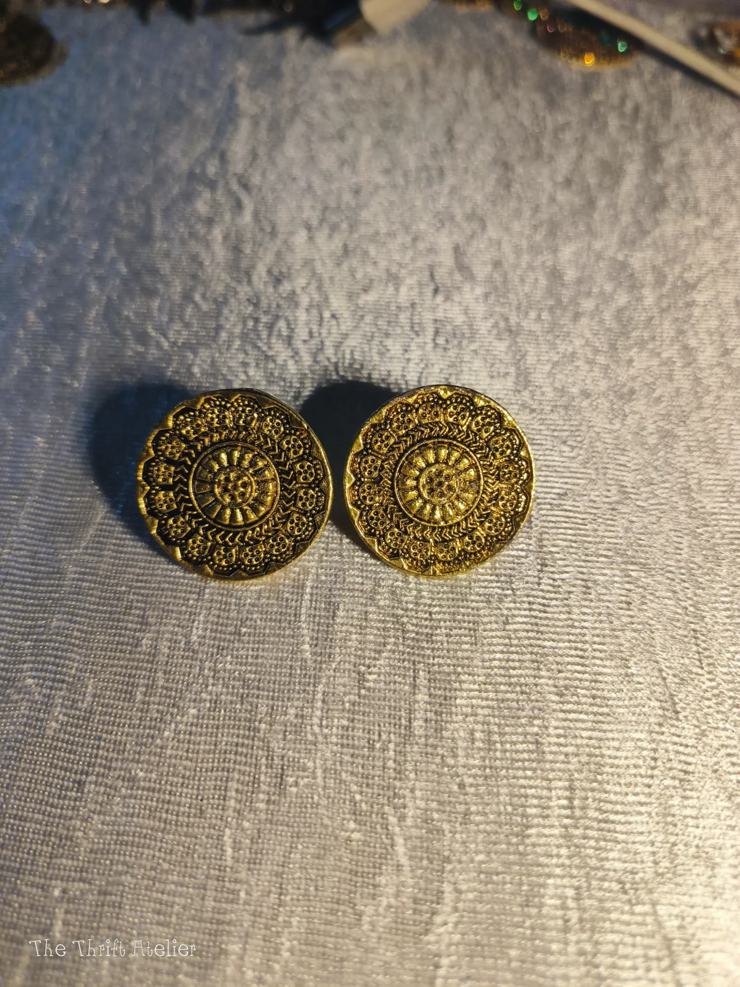 Oxidized Sunburst Studs